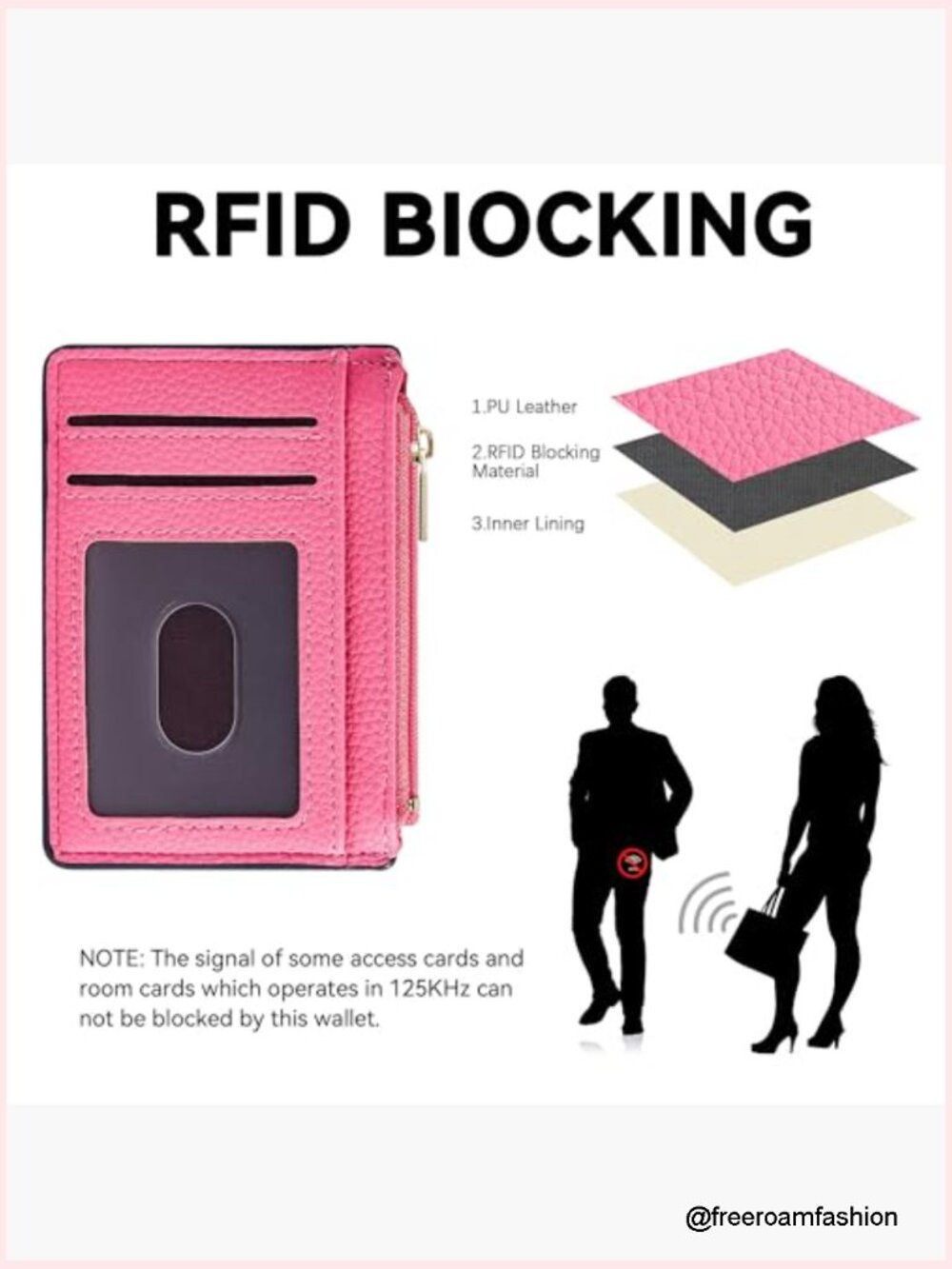 Slim RFID Blocking Credit Card Holder with ID Window - Picture 3 of 6